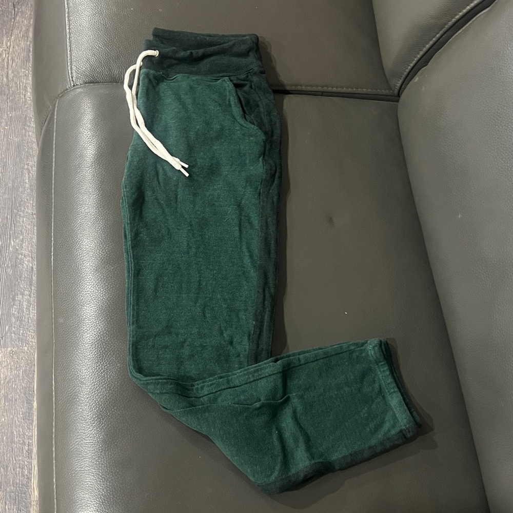 Monrow Dark Green Joggers with Gray Tag